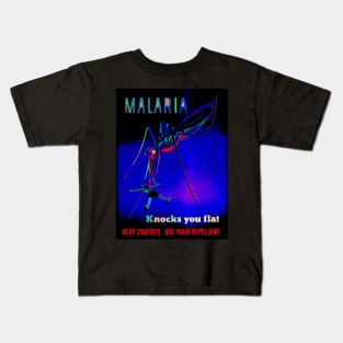 Malaria Knocks You Flat Kids T-Shirt